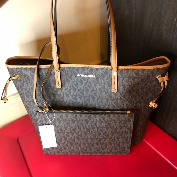 Michael Kors Handbags - Michael Kors Jet Set  Brown Tote